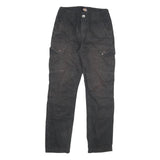 DICKIES Mens Cotton Blend Black Regular Fit Cargo Trousers W29 L30 Durable