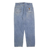 CARHARTT Mens Jeans Blue Cotton Blend Regular Straight Zip W36 L34 Classic