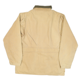 WOOLRICH Mens Beige Outdoor Jacket M Cotton Blend Canvas Plain Button Closure