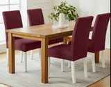 Anyseat Wine Red Waterproof Chair Cover – Corn Kernel Pattern Stretch Slipcover for Dining Room