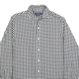 POLO RALPH LAUREN Mens Black & White Check Shirt S Cotton Classic Long Sleeve