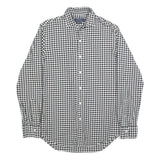 POLO RALPH LAUREN Mens Black & White Check Shirt S Cotton Classic Long Sleeve