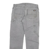 DICKIES Mens Jeans Grey Regular Straight Denim W32 L32 Workwear Zip Fly
