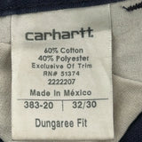 Carhartt Carpenter Trousers - 32W 30L Navy Cotton Blend