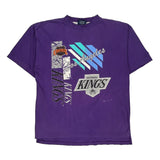 Los Angeles Kings Softwear Single Stitch T-Shirt - Large Purple Cotton Blend