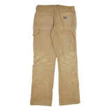DICKIES Mens Relaxed Khaki Trousers W32 L31 Cotton Blend Zip Pockets Casual