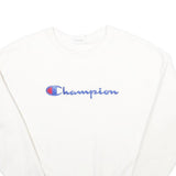 CHAMPION REVERSE WEAVE Womens White Crew Neck L Sweatshirt Cotton Blend Casual
