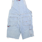 TOMMY HILFIGER Womens Blue Denim Dungarees Relaxed Cotton Blend S W34 L10 Shorts