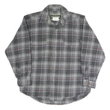 FIELD & STREAM Mens Grey & Black Check Shirt M Cotton Blend Casual Long Sleeve