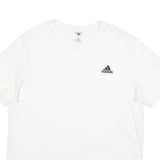 ADIDAS Mens White XL Casual T-Shirt Short Sleeve Crew Neck Cotton Plain Logo