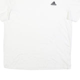 ADIDAS Mens White XL Casual T-Shirt Short Sleeve Crew Neck Cotton Plain Logo