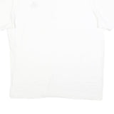 ADIDAS Mens White XL Casual T-Shirt Short Sleeve Crew Neck Cotton Plain Logo