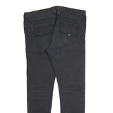 GUESS Mens Slim Black Denim Jeans W34 L30 Classic Zip Closure Stylish