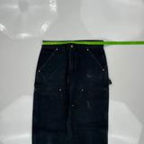 Made In USA Carhartt Double Knee Carpenter Pants - 29W 31L Dark Wash Cotton