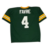 Green Bay Packers Logo Athletics #4 Favre Football Jersey - XL Yellow Polyester
