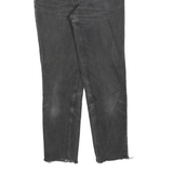 LEVI'S 512 Tapered Womens Jeans Black Slim Tapered Denim Medium W24 L28 Raw Hem
