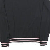 FILA Womens Black Cotton Blend Sweatshirt M Crew Neck Colourful Logo Casual