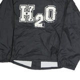 AUBURN Mens Black Jacket XL Polyester Blend Button Plain Lightweight