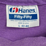 Single Stitch 10K Bonne Bell 5K Hanes Graphic T-Shirt - Large Purple Cotton Blend
