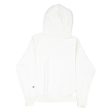 CHAMPION Mens White Pullover Hoodie S Cotton Blend Casual Comfortable