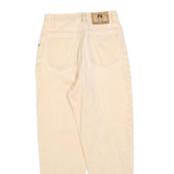 JANET JEANS Womens Regular Fit Beige Denim Woven Jeans W25 L26 Bow Detail