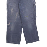 CARHARTT Mens Cotton Blend Blue Regular Straight Trousers W31 L27 Workwear