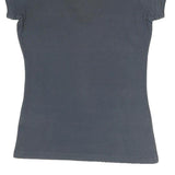 HILFIGER DENIM Womens Blue T-Shirt M Short Sleeve V-Neck Classic Cotton Blend