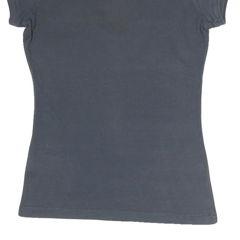 HILFIGER DENIM Womens Blue T-Shirt M Short Sleeve V-Neck Classic Cotton Blend