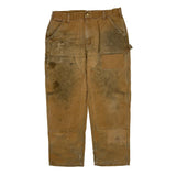Carhartt Double Knee Carpenter Trousers - 35W 31L Brown Cotton