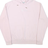 KARL KANI Mens Pink Cotton Blend Pullover Hoodie S Minimal Logo Casual