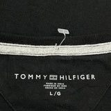 Tommy Hilfiger Spellout Long Sleeve T-Shirt - Large Black Cotton