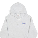 CHAMPION REVERSE WEAVE Mens Grey Pullover Hoodie M Classic Logo Cotton