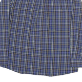 CHAPS Mens Blue Plaid Shirt L Cotton Blend Long Sleeve Button Closure Casual
