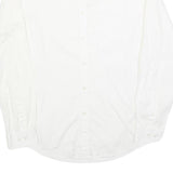 LEE COOPER Mens White Slim Fit Cotton Blend Shirt L Classic Long Sleeve Button