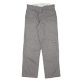 DICKIES Mens Cotton Blend Grey Regular Fit Straight Leg Trousers W30 L29