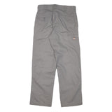 DICKIES Mens Cotton Blend Grey Regular Fit Straight Leg Trousers W30 L29