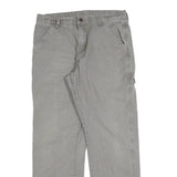 DICKIES Mens Cotton Blend Grey Regular Straight Trousers W32 L30 Workwear Casual
