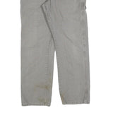 DICKIES Mens Cotton Blend Grey Regular Straight Trousers W32 L30 Workwear Casual
