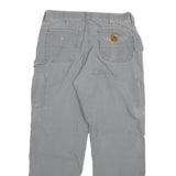 CARHARTT Mens Cotton Blend Grey Relaxed Straight Trousers W32 L29 Workwear