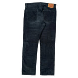 Levis Slim Cord Pants - 36″ Waist Black Cotton Blend