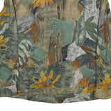 SHARON ANTHONY Womens Green Rayon Button Jacket UK 20 Abstract Floral Print