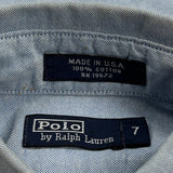 Age 7 Polo By Ralph Lauren Shirt - Small Blue Cotton