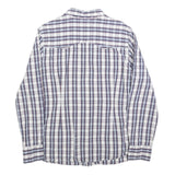 LEVI'S Mens White Blue Check Shirt M Cotton Blend Casual Smart Checked