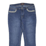 ANGELS Womens Jeans Blue Regular Straight Denim Medium W34 L26 Embellished