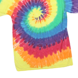 PORT & COMPANY Mens Multicolour Tie Dye T-Shirt S Short Sleeve Crew Neck
