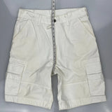 Levis Cargo Shorts - 34W 11L White Cotton