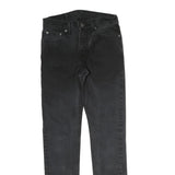 LEVI'S 512 Mens Slim Black Denim Raw Jeans W29 L32 Zip Classic Fit