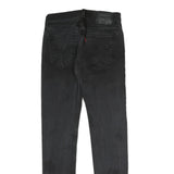 LEVI'S 512 Mens Slim Black Denim Raw Jeans W29 L32 Zip Classic Fit
