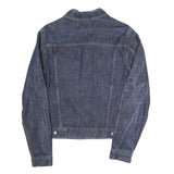 INDUSTRIAL DENIM Mens Blue Button Cotton Blend Denim Jacket M Plain Classic Fit