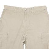 DICKIES Mens Shorts Beige Cargo Cotton Blend XL W34 Workwear Durable